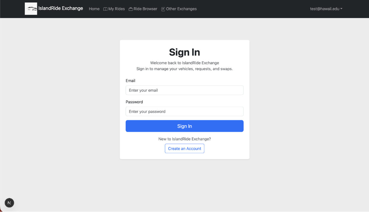 Login/Register Mockup